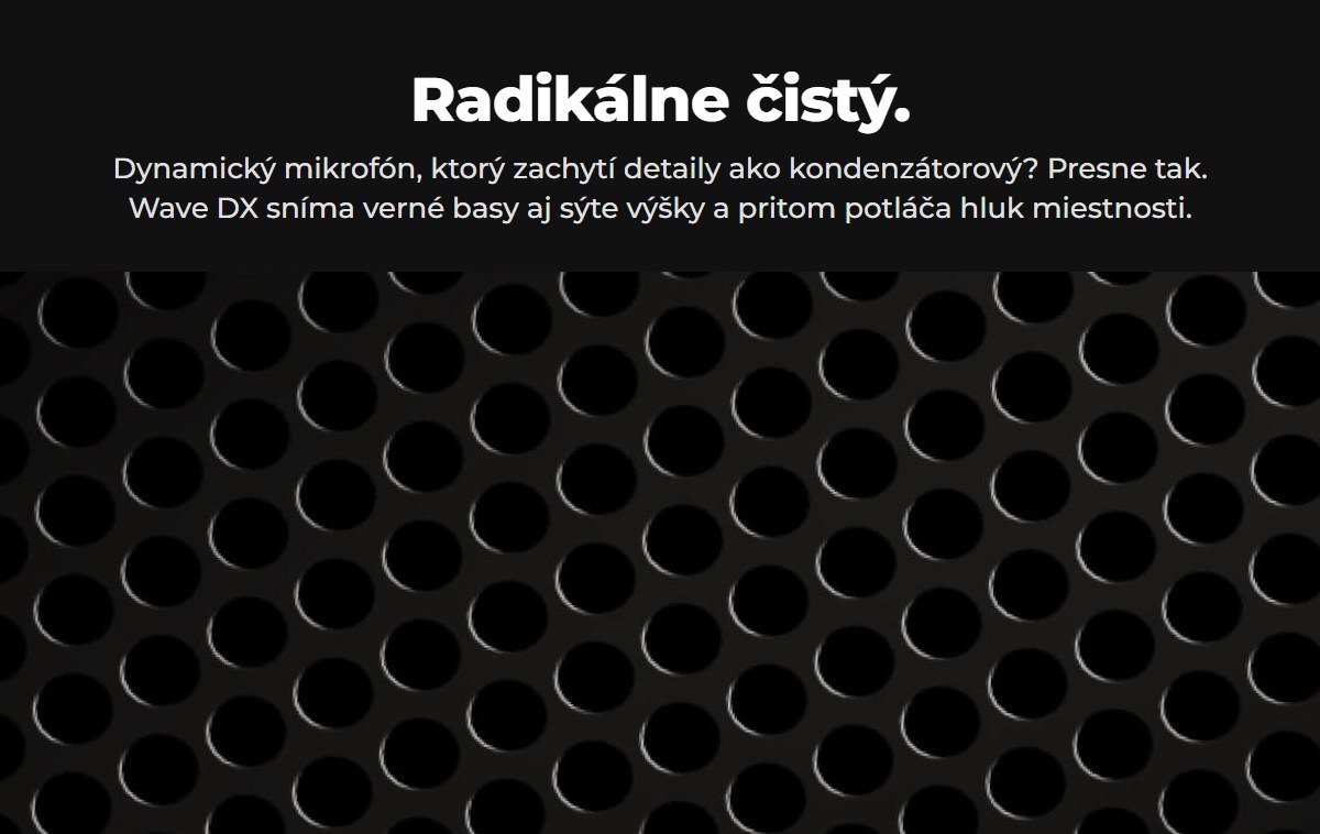 Detail aj potlačenie hluku