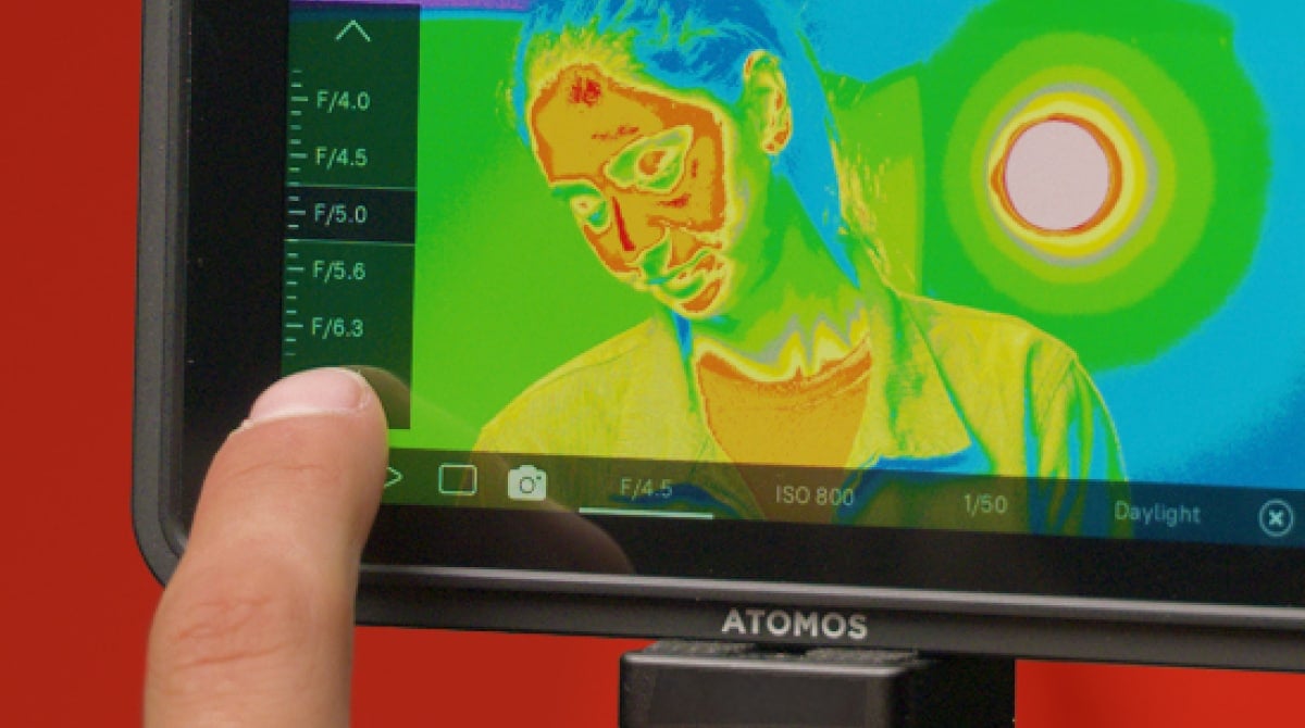 Ovládanie kamery na monitore Atomos Ninja