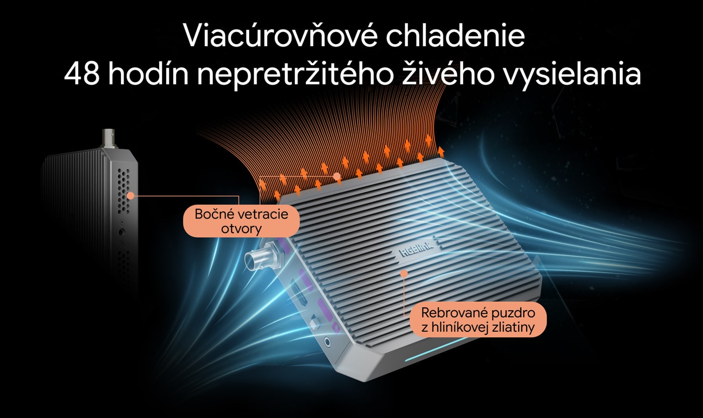 Chladenie na 48 hodín nepretržitého vysielania