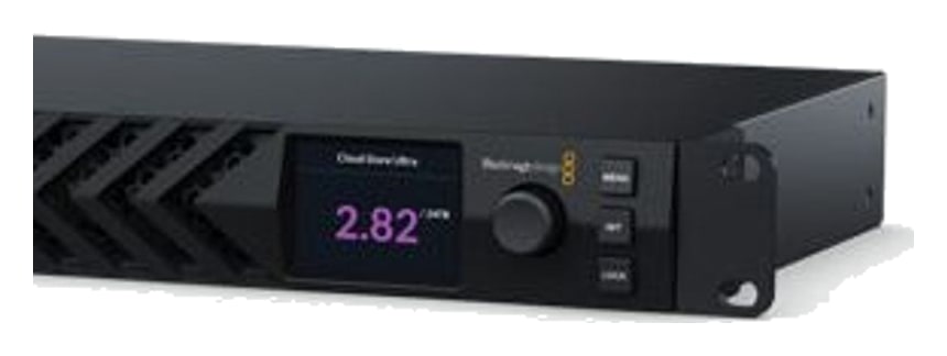 Blackmagic Design Cloud Store Ultra 24TB – LCD a stav úložiska priamo na mieste