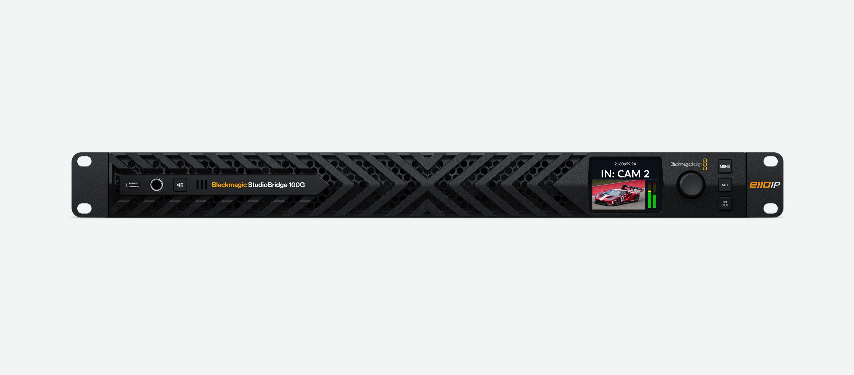 Blackmagic StudioBridge 100G – predný pohľad