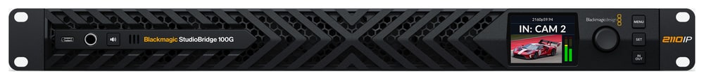 Blackmagic StudioBridge 100G – Monitoring na čelnom paneli