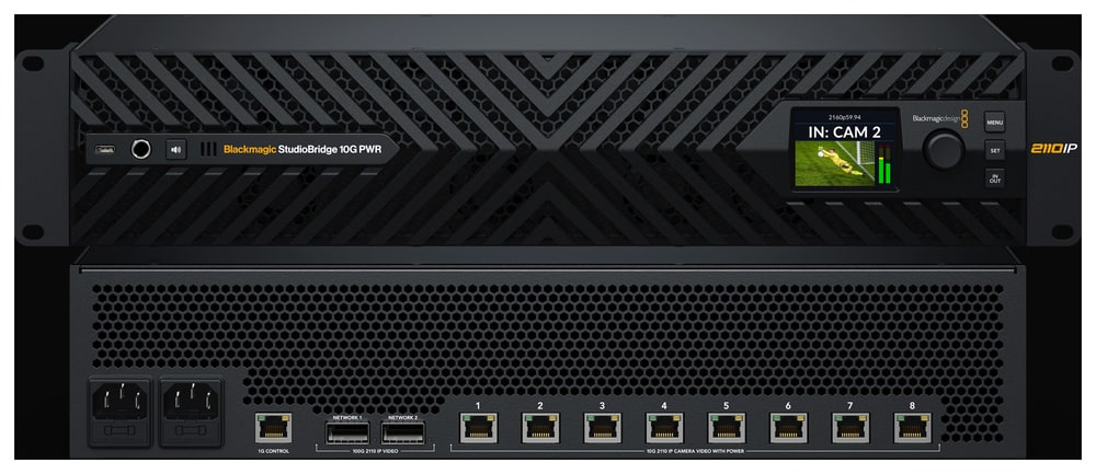 Blackmagic StudioBridge 10G PWR – Most medzi okrajom siete a chrbticou 100G
