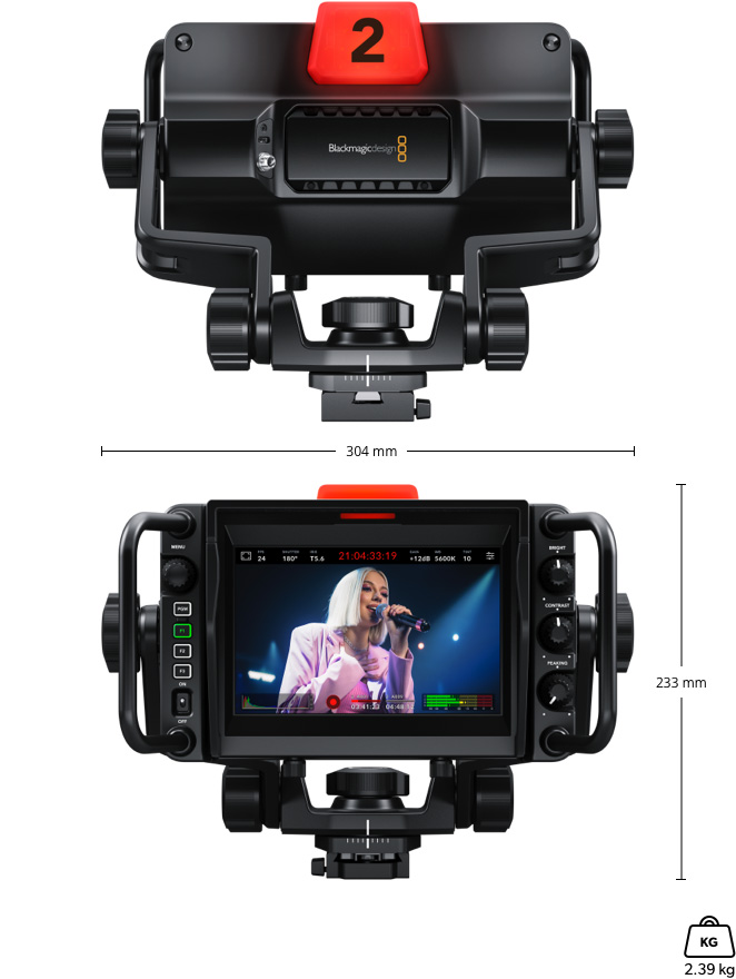 Rozmerový nákres Blackmagic URSA Cine Studio Viewfinder