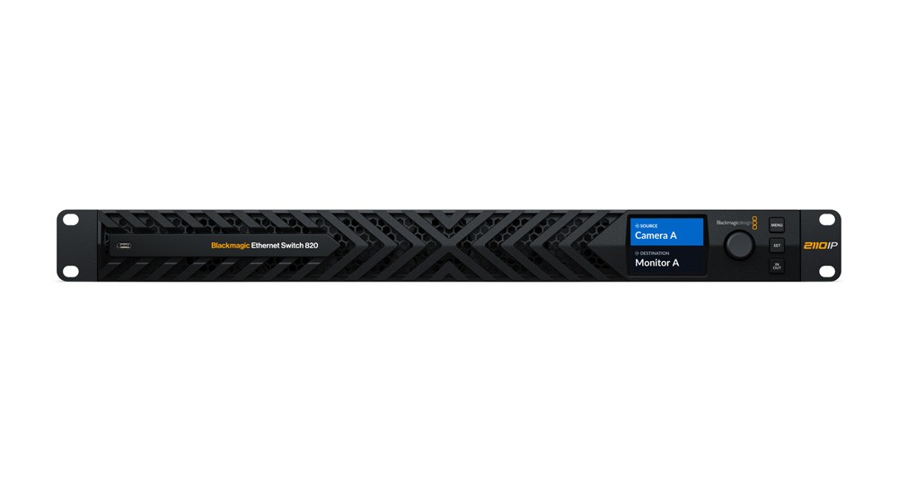 Čelný panel Blackmagic Ethernet Switch 820
