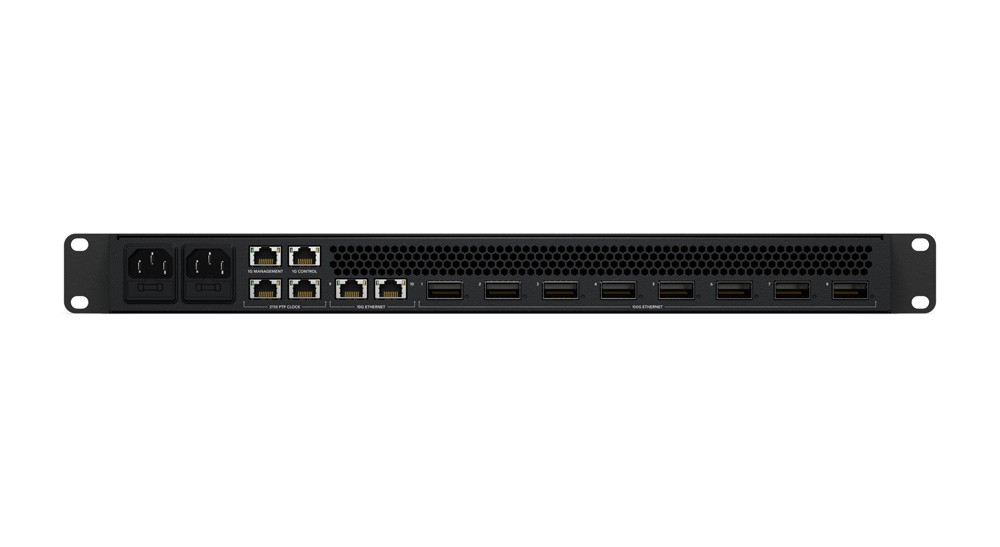 Zadné pripojenia Blackmagic Ethernet Switch 820