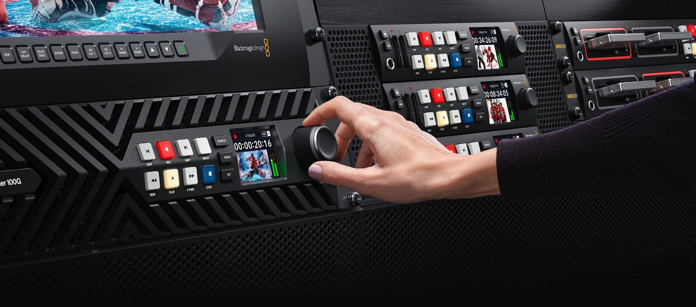 HyperDeck ISO Recorder 100G – RS-422 pre vysielaciu automatizáciu