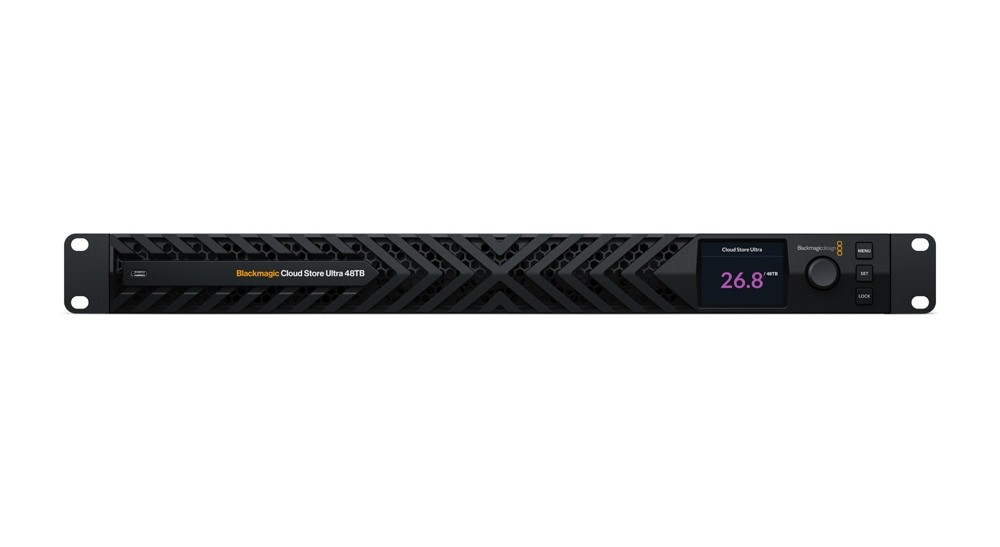 Čelní panel Blackmagic Cloud Store Ultra 48TB