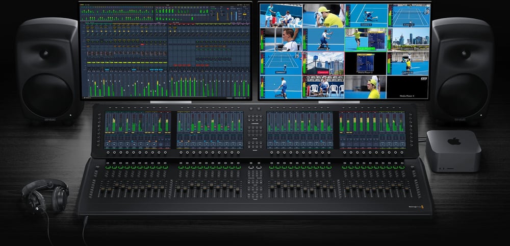 Blackmagic Design Fairlight Live Audio Panel 40 – Kanálové moduly a dotykové displeje