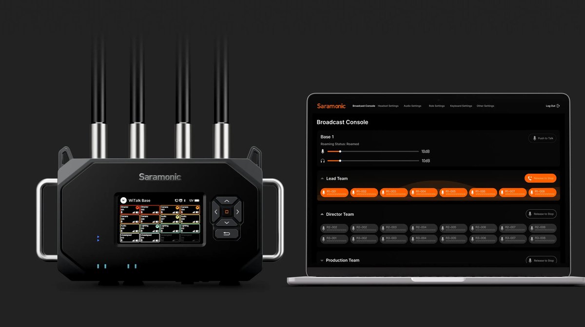 Saramonic WiTalk BASE-V16 – Správa z prehliadača, aplikácie aj PC