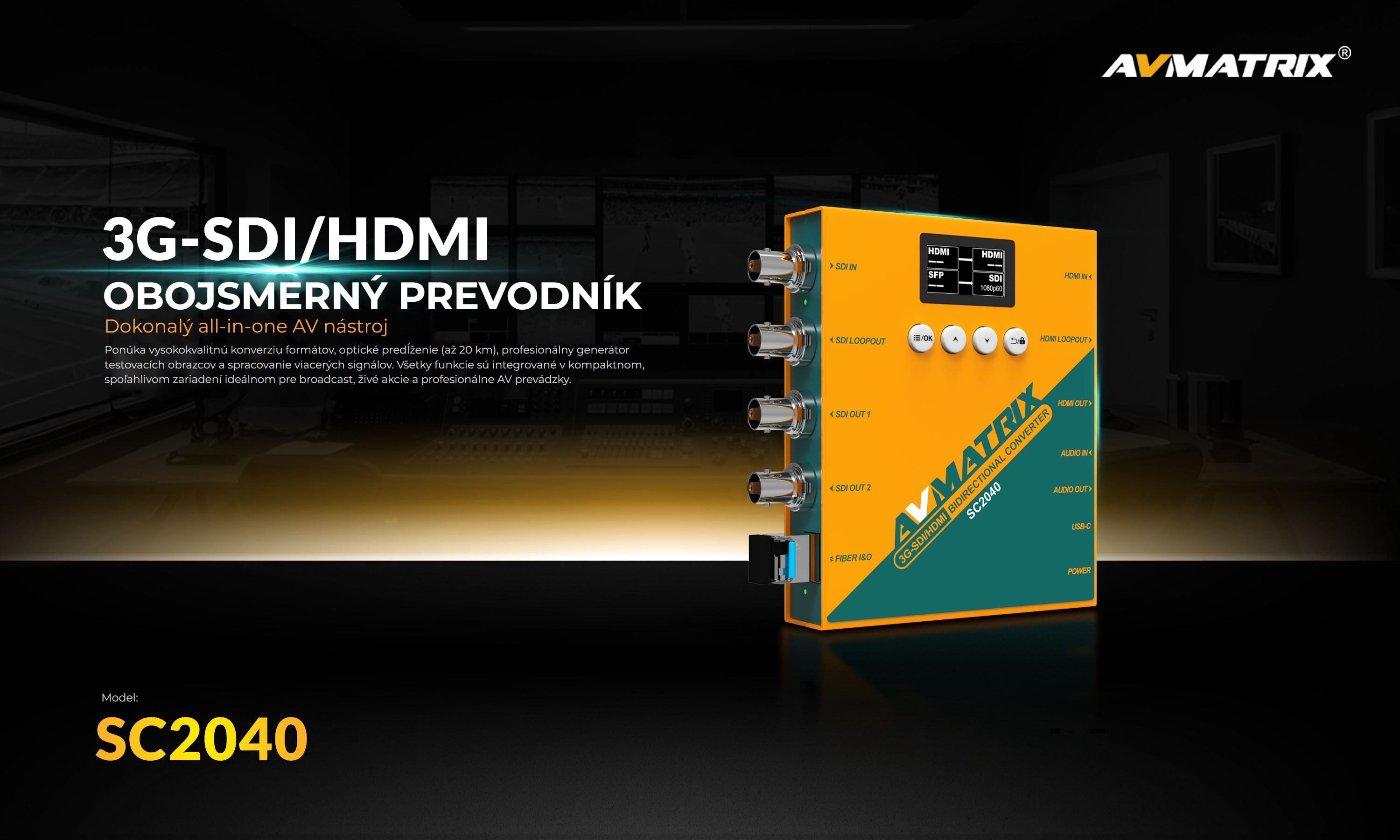 AVMatrix 3G-SDI/ HDMI Bidirectional Scaling Converter
