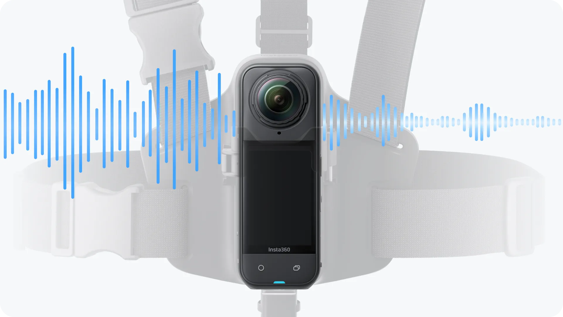 Proudění vzduchu kolem hrudního držáku Insta360 X5