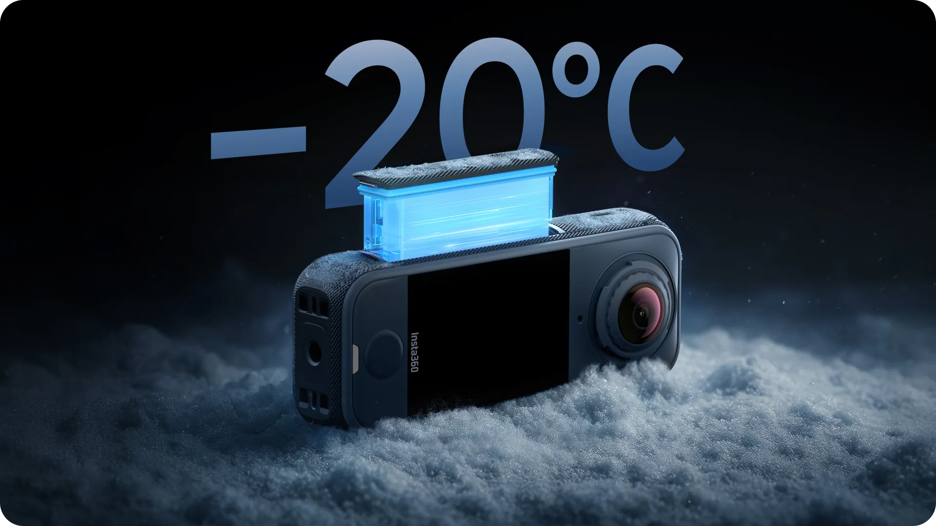 Oficiálna infografika batérie Insta360 X4 Air pri používaní v chladnom počasí