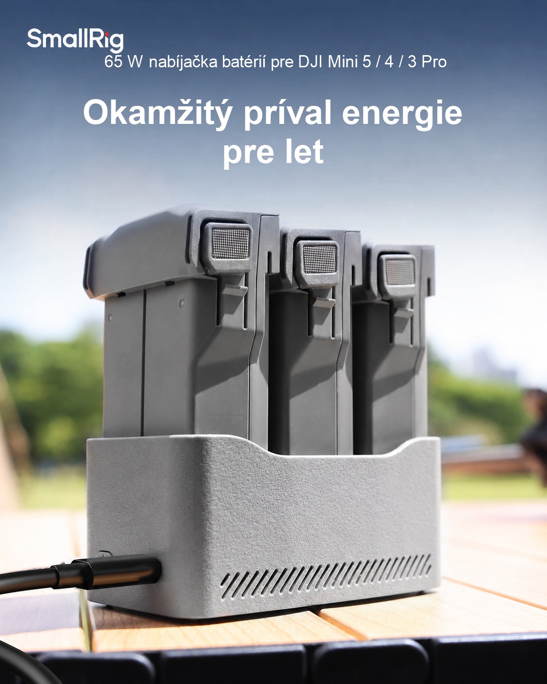 SmallRig 65W Battery Charger for DJI Mini 5 / 4 / 3 Pro 6501 SK 1