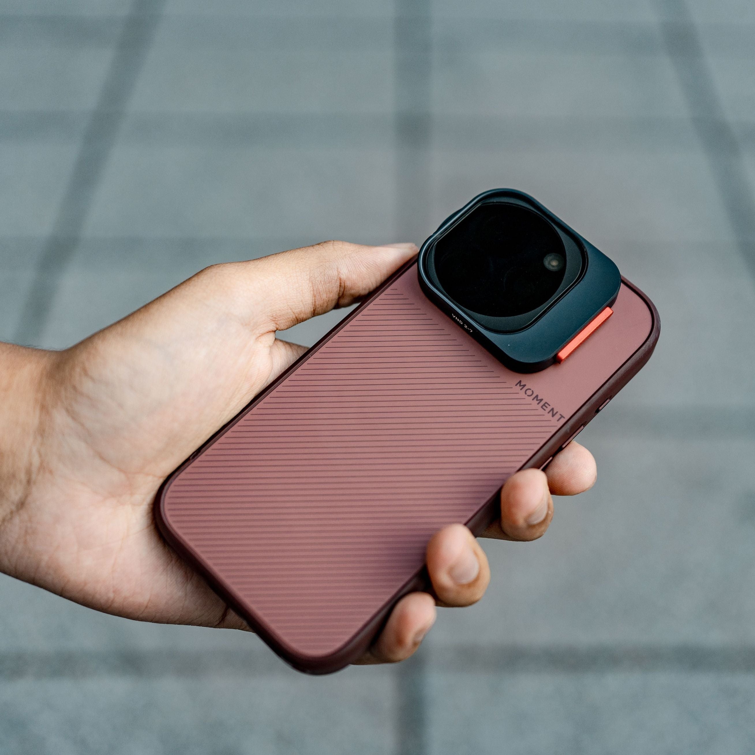 Moment QuickLock filter in use