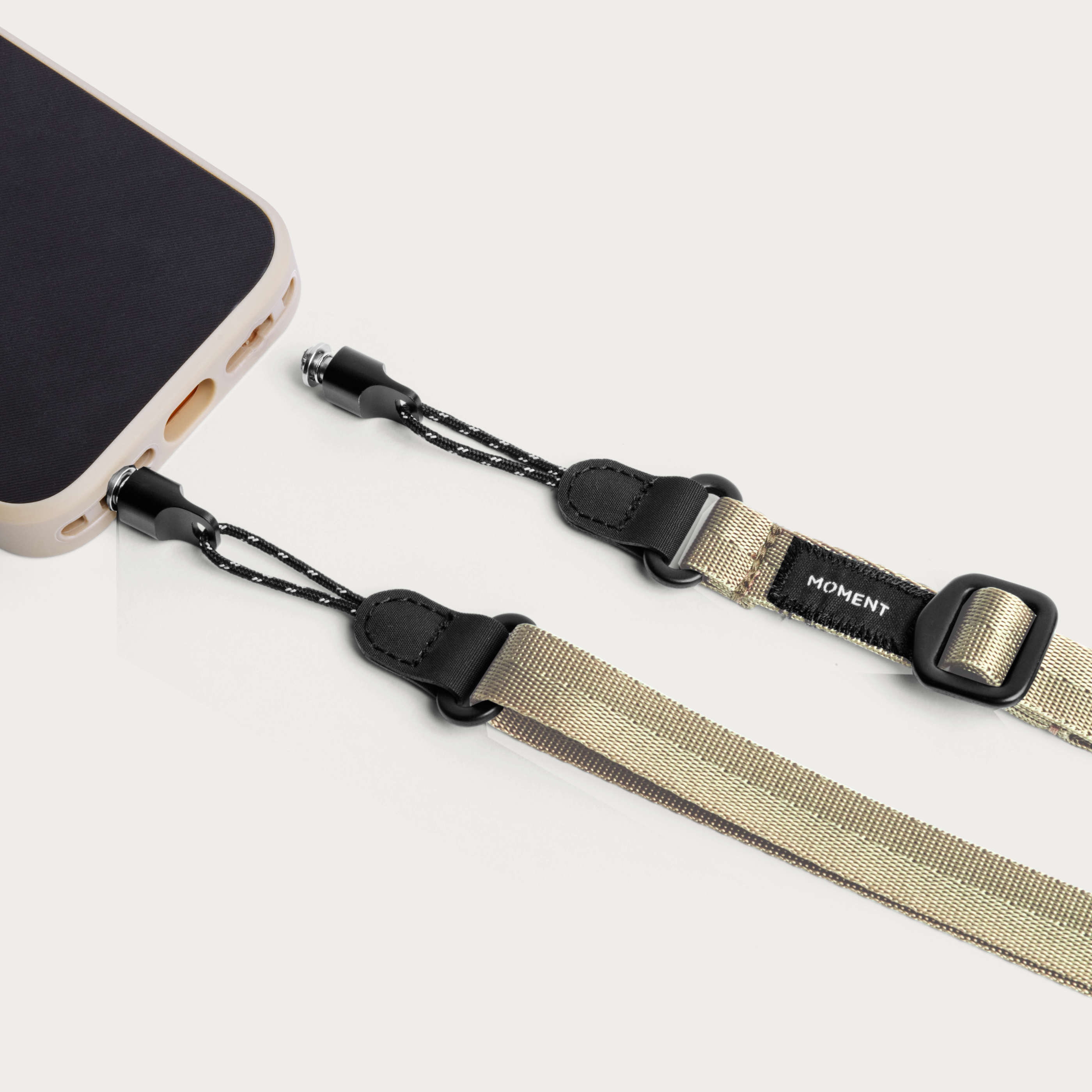 Desert Moment Mobile Adjustable Crossbody Strap – attachment and material detail