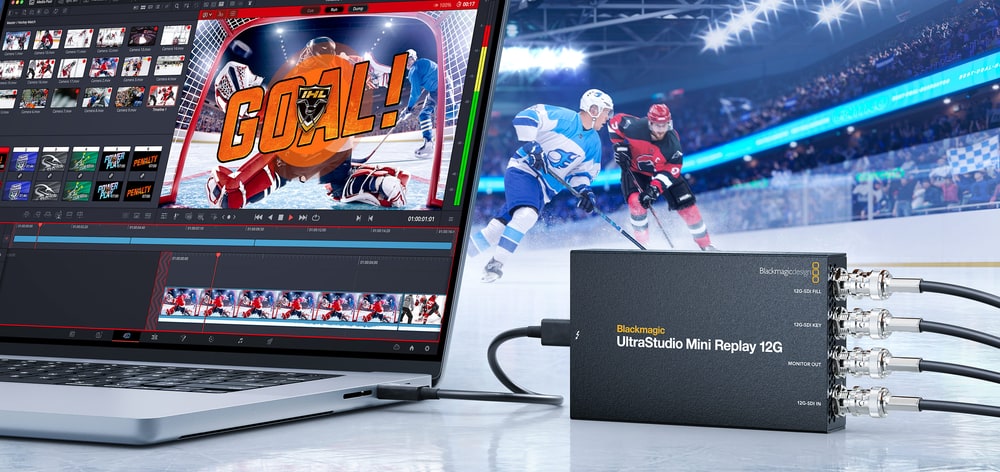 UltraStudio Mini Replay 12G – Replay a vysielacia grafika z počítača