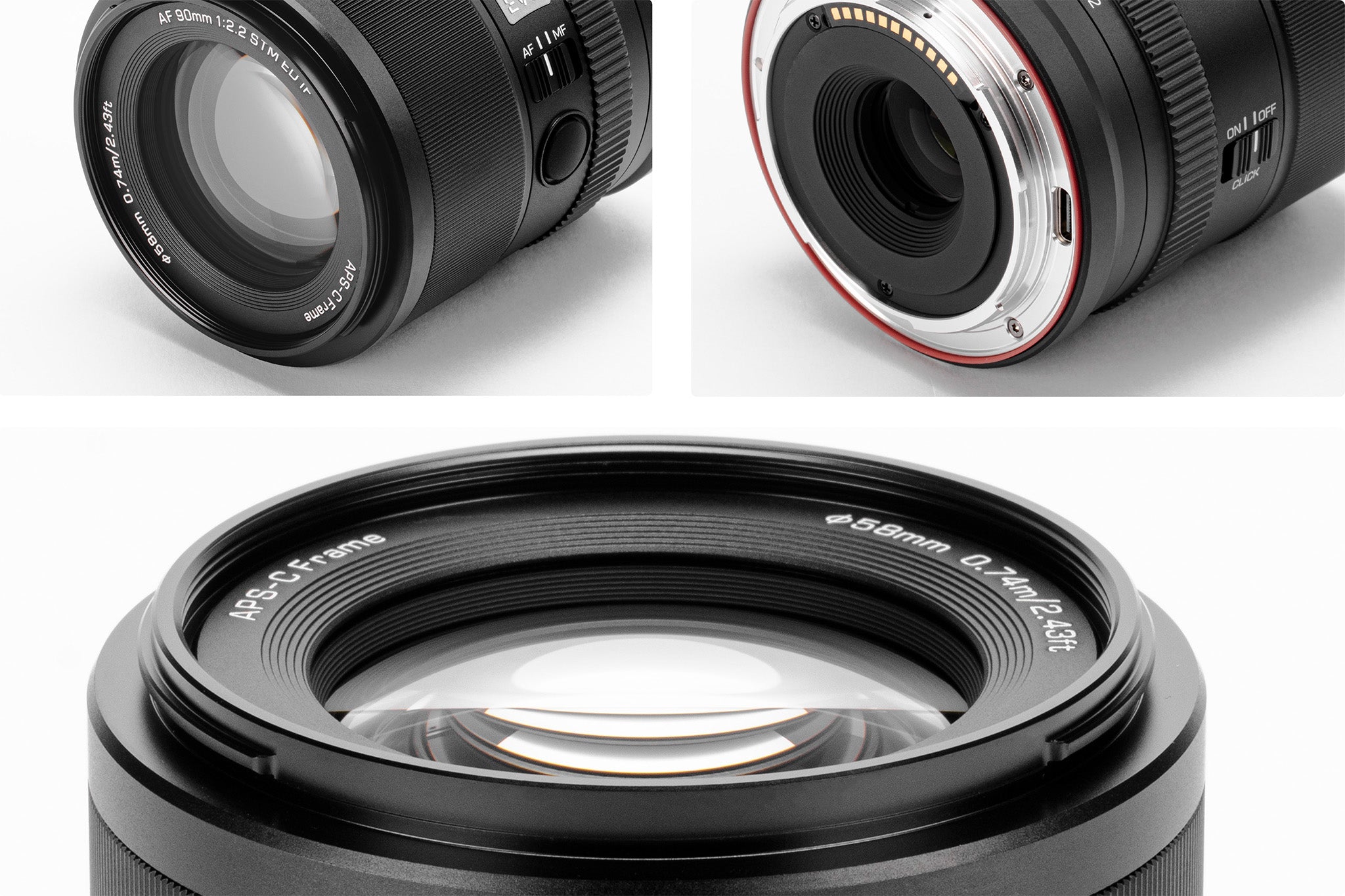 Optický detail objektívu Viltrox AF 90 mm F2,2 Z