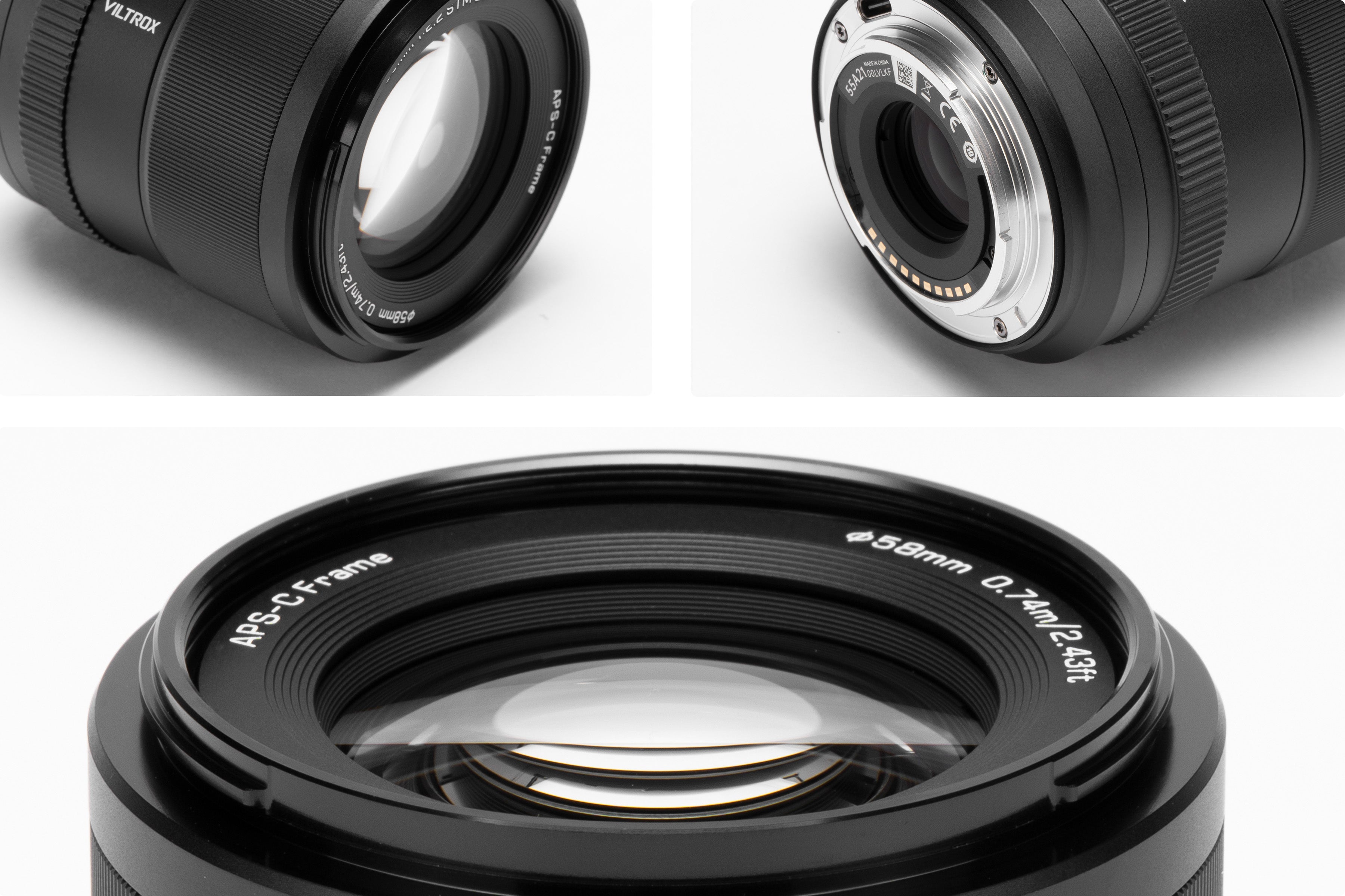 Optický detail objektívu Viltrox AF 90 mm F2,2 XF