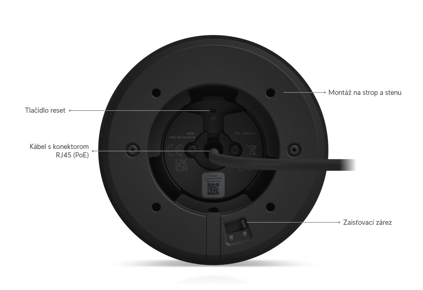 Ubiquiti UniFi Protect G6 Turret, čierna