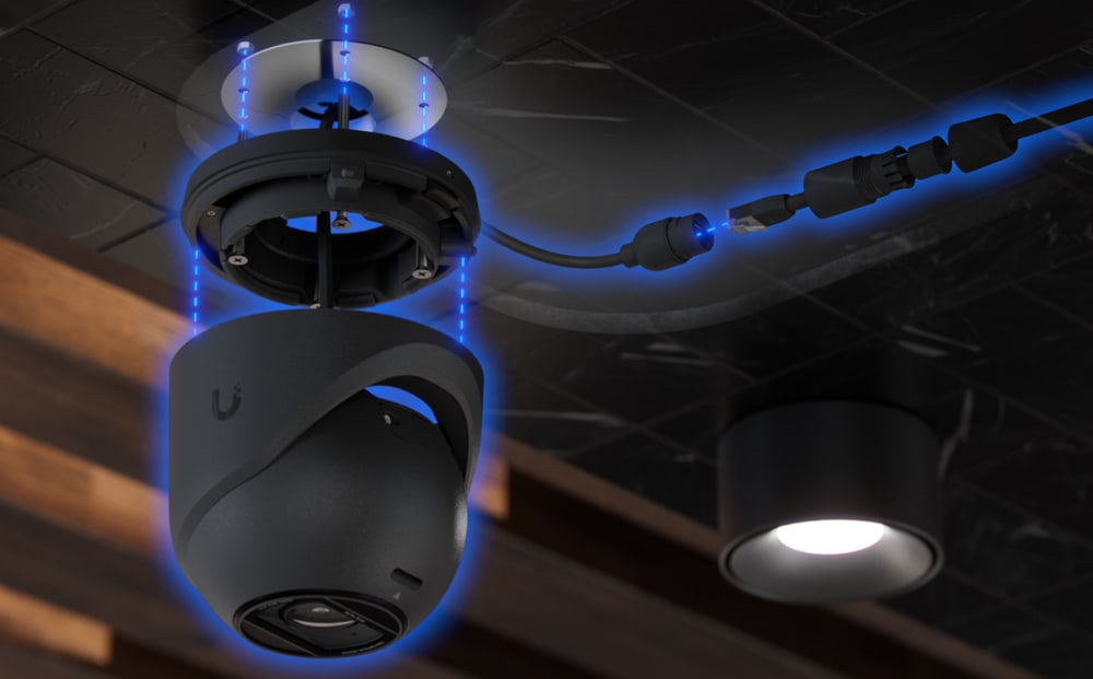 Ubiquiti UniFi Protect G6 Pro Turret, čierna – Montáž na strop aj na stenu