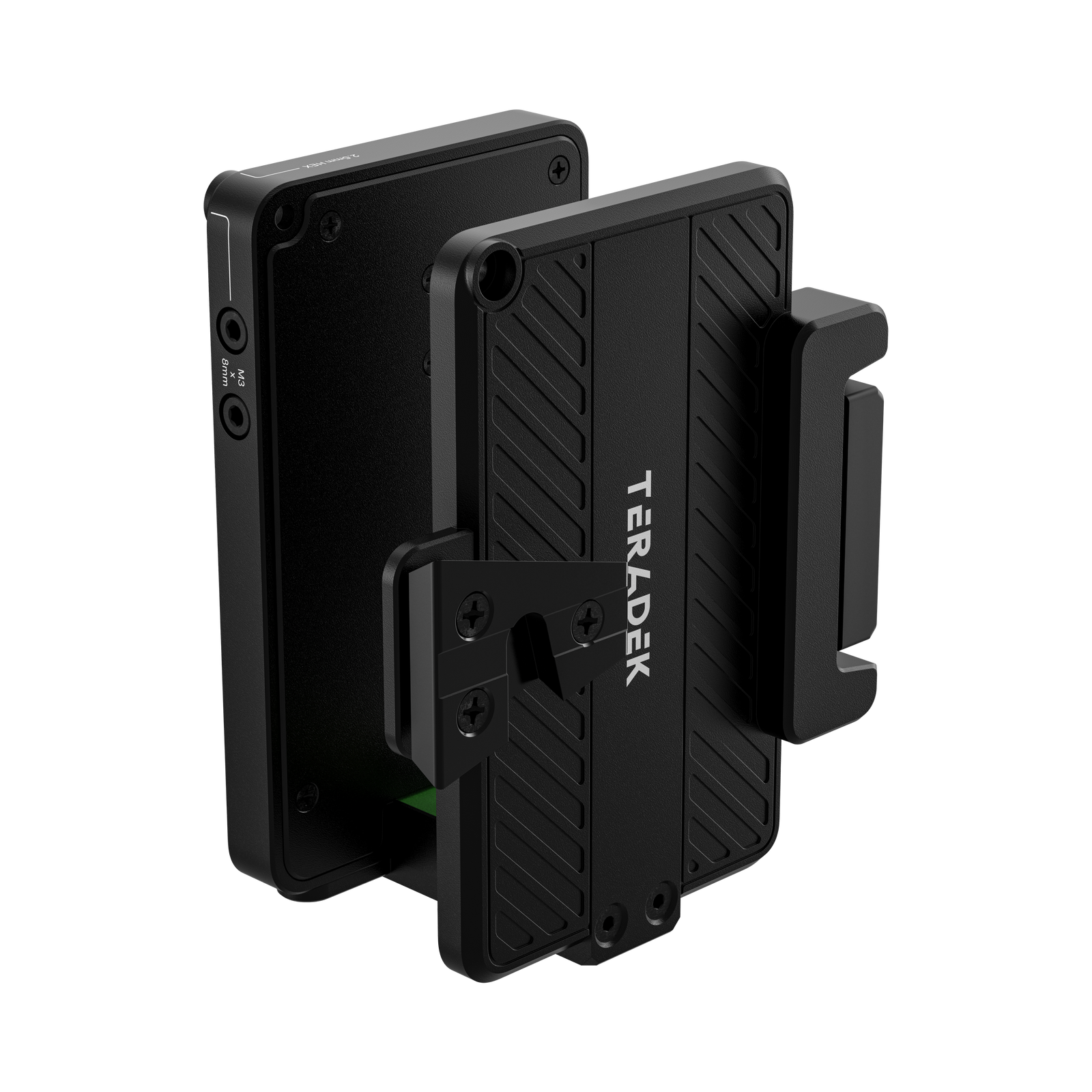 Teradek Bolt 7 Battery Cradle RX V-Mount, predný trojštvrťový pohľad
