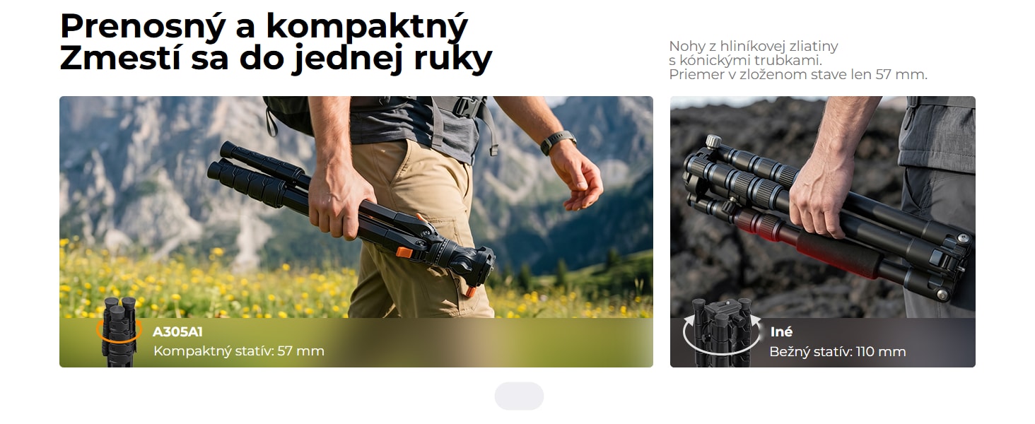 K&F Concept A305A1+FH-04 – hliníkový videostatív 162 cm s fluidnou hlavou