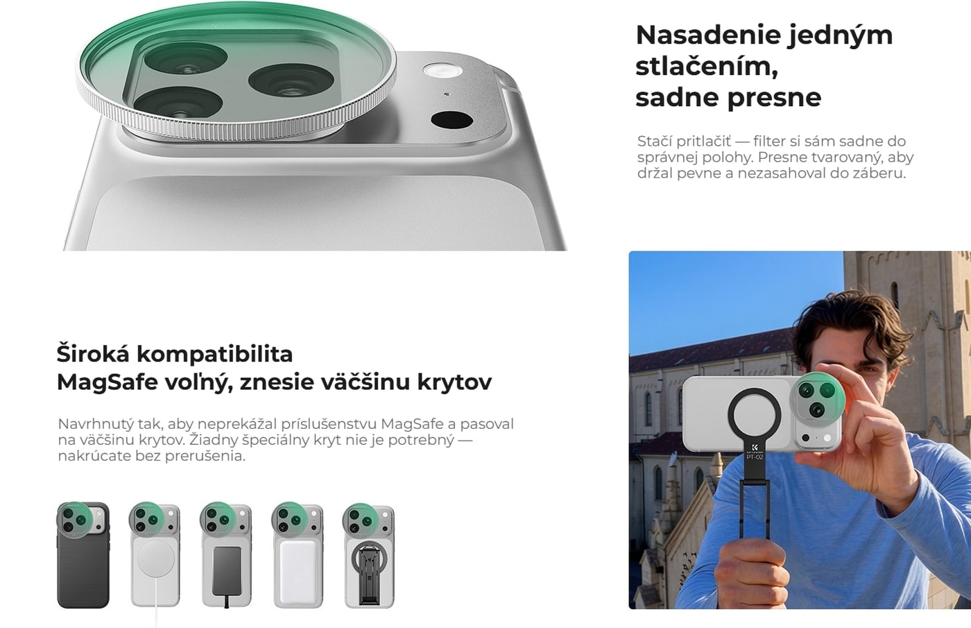 Nasadenie jedným stlačením, MagSafe zostáva voľný