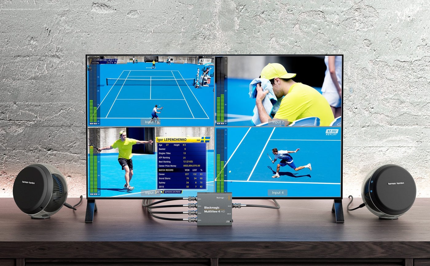Blackmagic MultiView 4 HD – Štyri náhľady bez štyroch monitorov