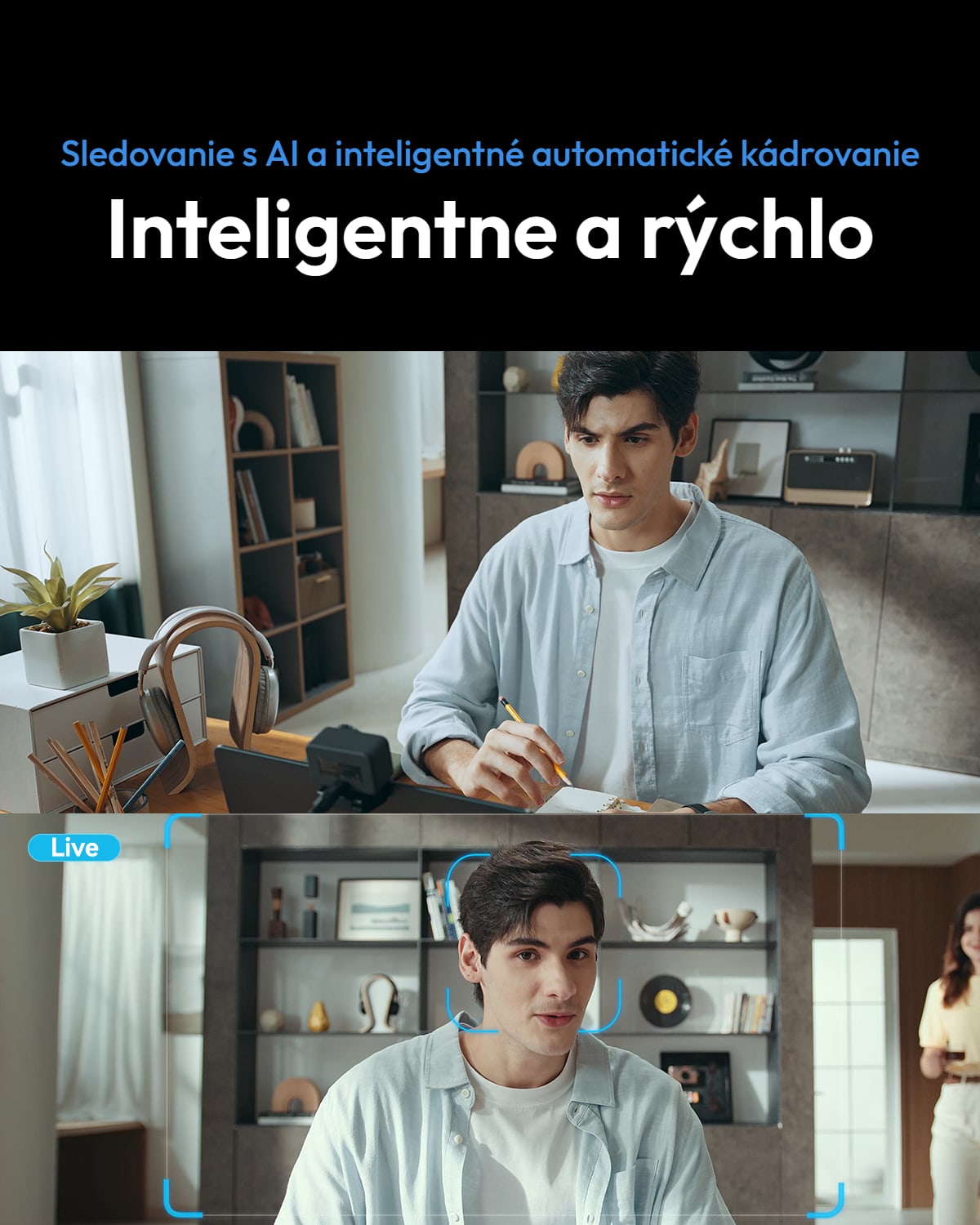Hollyland Lyra – AI sledovanie a automatické kádrovanie