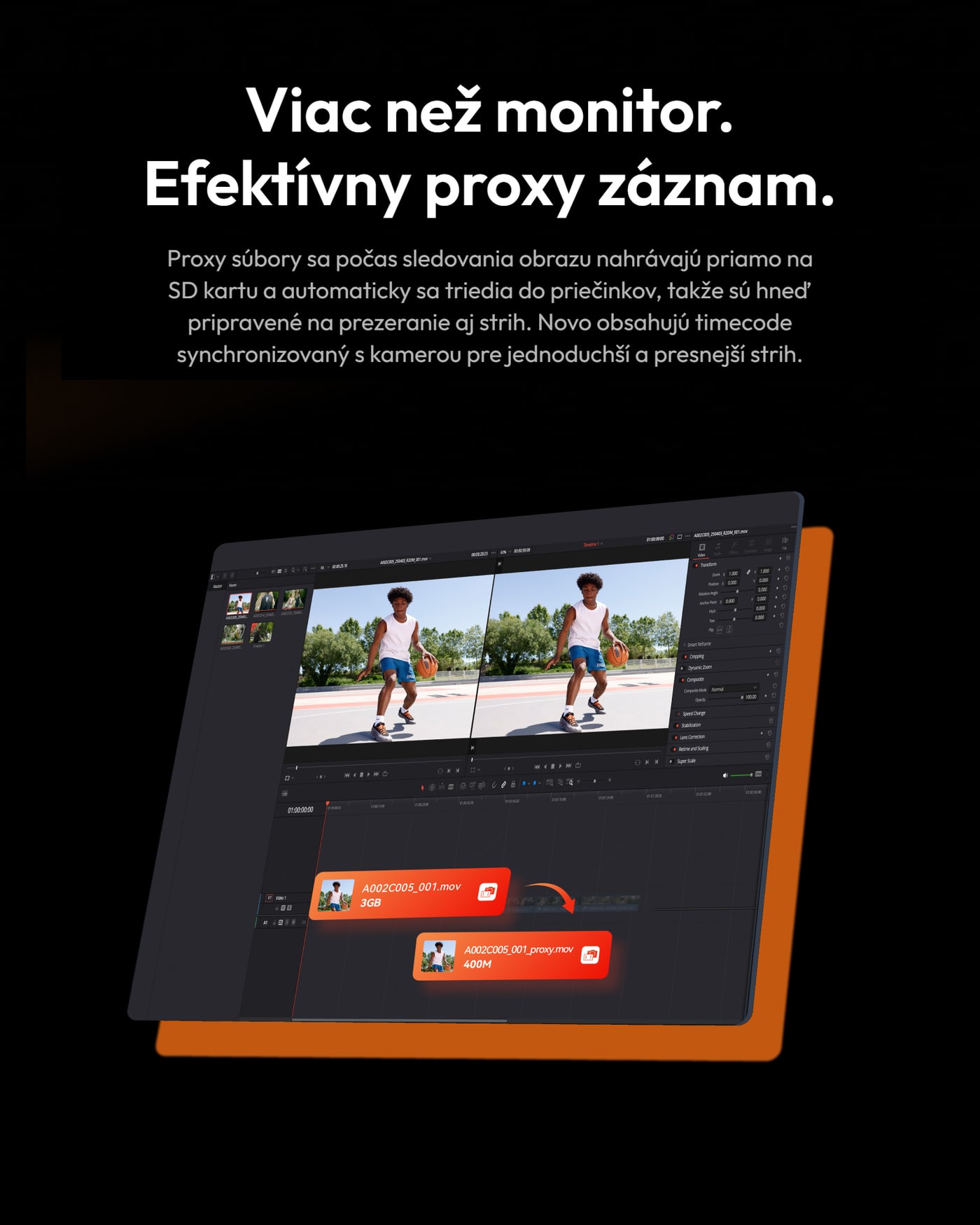 Hollyland Pyro 5 4K – Proxy záznam s timecodom