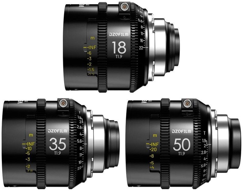 DZOFILM Vespid Prime2 – súprava 18/35/50 mm PL, metrická