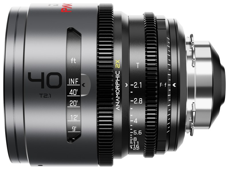 DZOFILM Pavo 40 mm T2,1 anamorfný 2× – Neutral, PL/EF, stopová stupnica