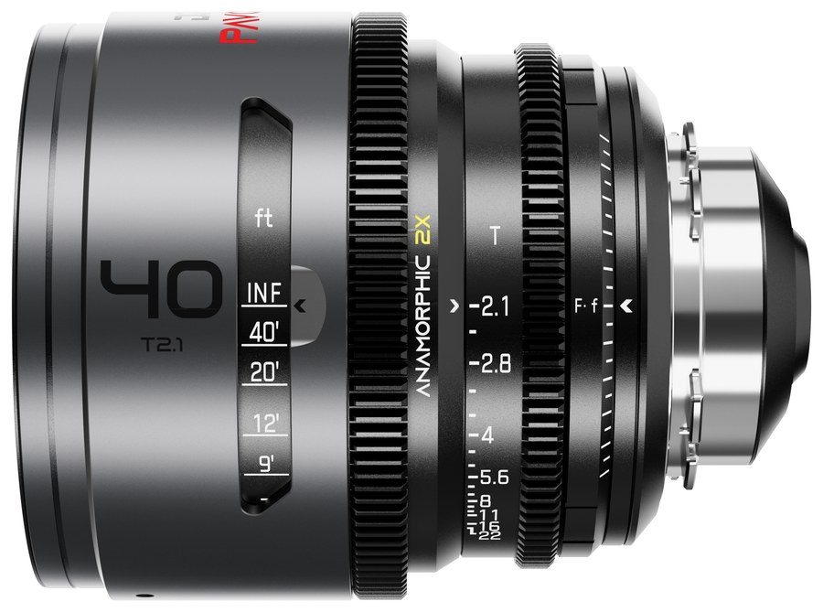 DZOFILM Pavo 40 mm T2,1 anamorfný 2× – Neutral, PL/EF, stopová stupnica – Bajonet PL