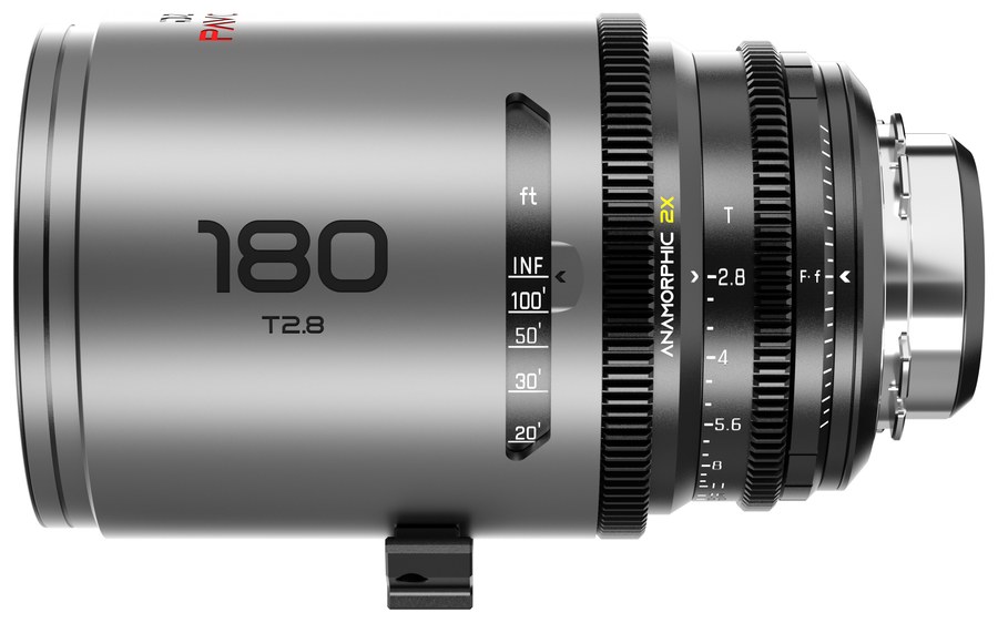 DZOFILM Pavo 180 mm T2,8 anamorfný 2× – Neutral, PL/EF, stopová stupnica – Bajonet PL