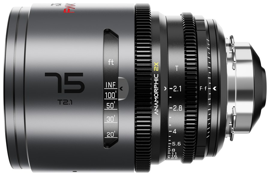 DZOFILM Pavo sada 28/40/75 mm anamorfná 2× – Neutral, PL/EF, stopová stupnica – Pavo 75 mm T2,1