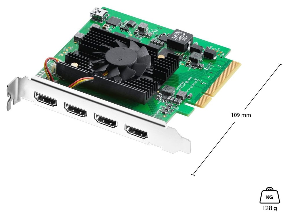 DeckLink Quad HDMI Recorder – Rozmery a inštalácia
