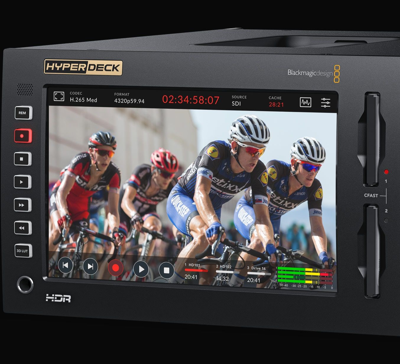HyperDeck Extreme 8K HDR – Veľký jasný dotykový displej