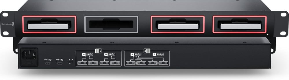 Blackmagic Design MultiDock 10G – Celokovové rackové prevedenie