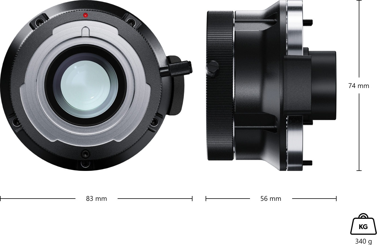 Blackmagic Design URSA Mini Pro B4 Mount – Rozmery a hmotnosť