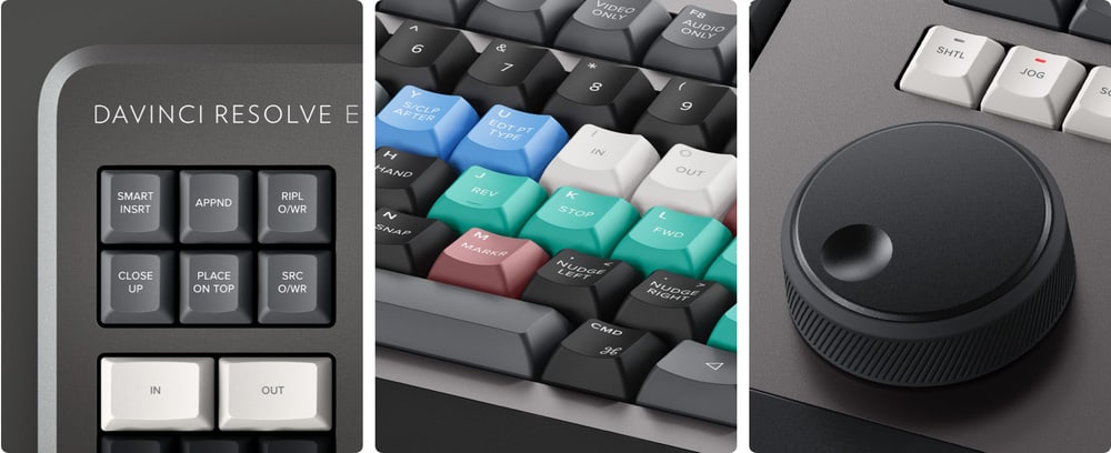 DaVinci Resolve Editor Keyboard – Kovové telo a odolné klávesy