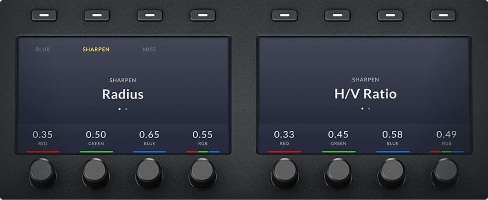 DaVinci Resolve Mini Panel – Displeje a soft ovládače