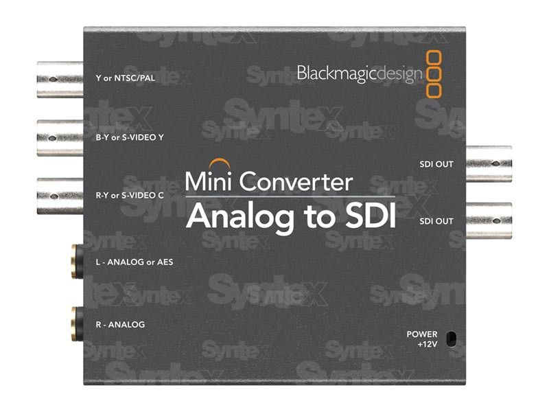 Konektory převodníku Analog to SDI