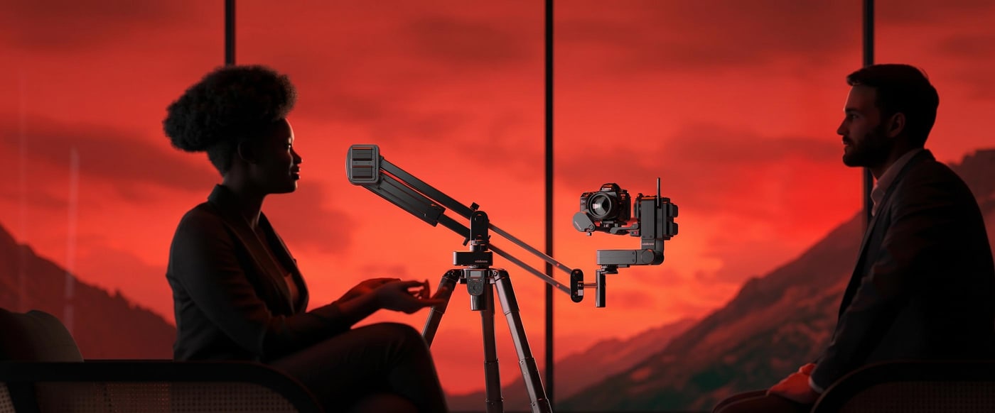 Skladný motorový jib pre plynulý filmový pohyb