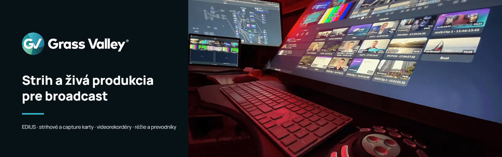 Grass Valley – strih a živá produkcia pre broadcast