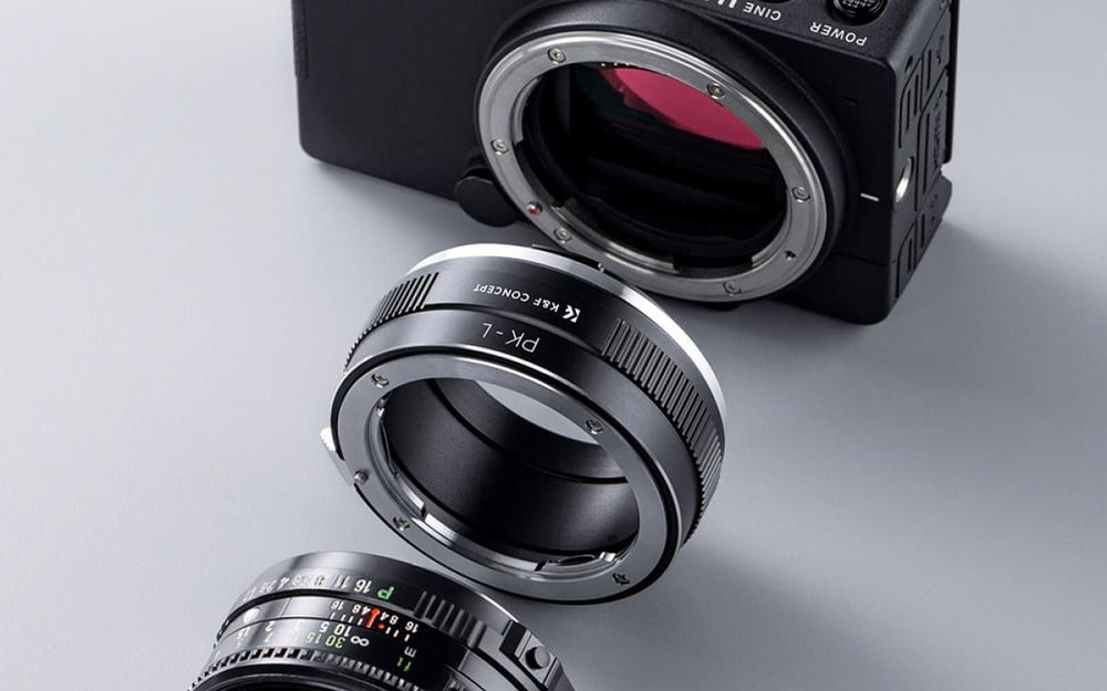 Objektívy Pentax K na tele L-Mount