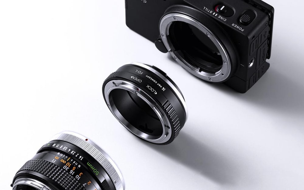 Objektívy Canon FD na fotoaparátoch L-Mount