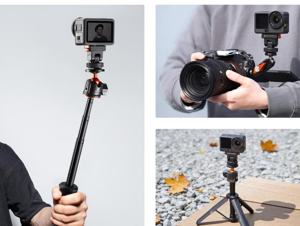 Na statív, selfie tyč aj kĺbové rameno