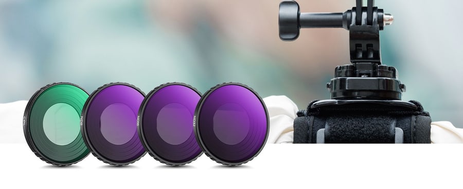 K&F Concept sada 4 filtrov CPL + ND8 + ND16 + ND32 pre DJI Osmo Action 4 / 5 Pro
