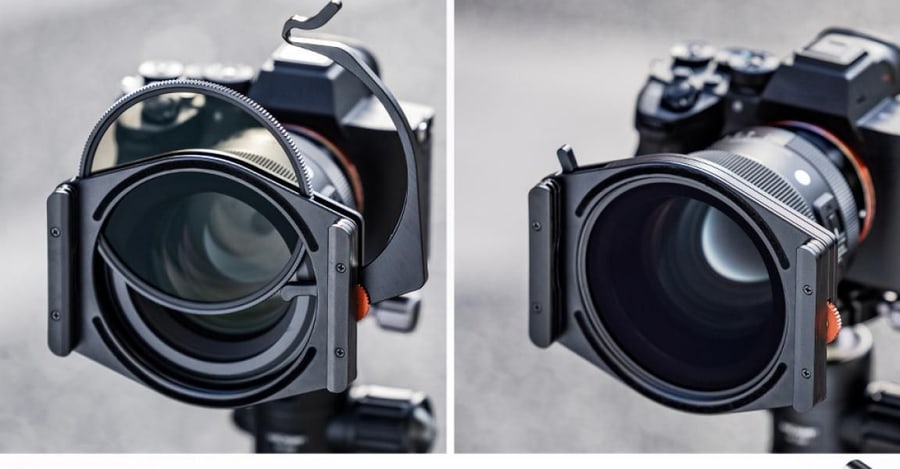 K&F Concept držiak hranatých filtrov X-PRO so vstavaným polarizačným filtrom CPL 95 mm a 4 redukčnými krúžkami